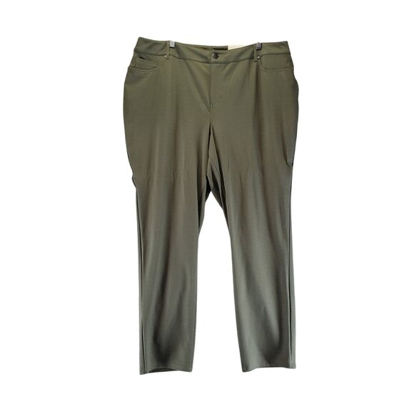Cato Pants Womens 20W Green Contemporary Stretchy Blend *NWT* - Picture 1 of 13